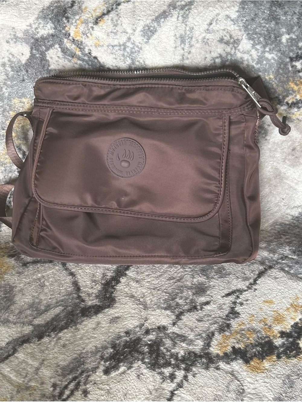 BearPaw Brown Crossbody Bag with Front Flap